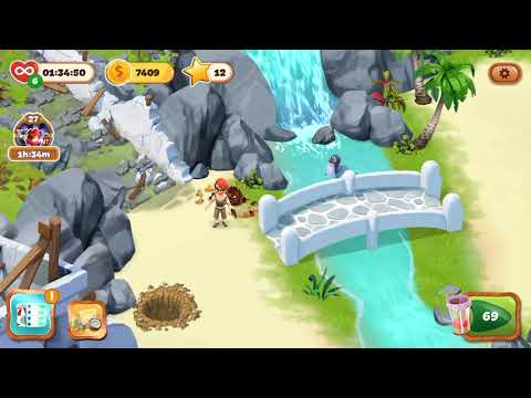 Lost island 68 level Blast Adventure 🌴Gameplay Story