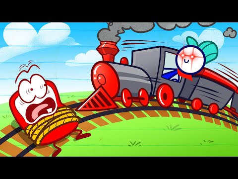 TRAIN DAMAGE | Pencilmation Cartoons!