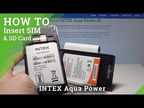 How to Insert SIM Card to INTEX Aqua Power - Input Micro SD Card