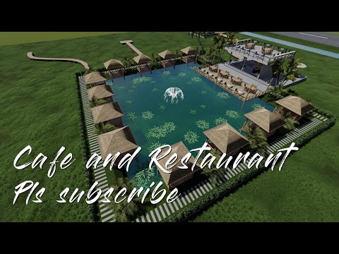 Café e restaurante em Ricefield #autocad #lumion #sketchup #3Danimation