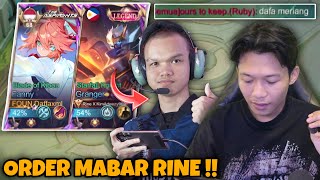 Download lagu ORDER MABAR RINE !! RINE KAGUM SAMA FANNY GUA SAMPE DISURUH MASUK AE !! - Mobile Legends mp3