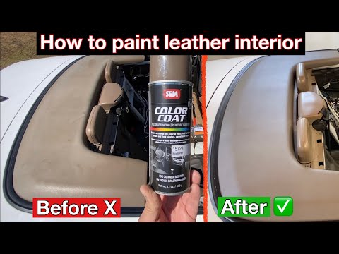 How to paint leather automotive interior panels ( sem colour coat paint )￼ Repair damaged leather