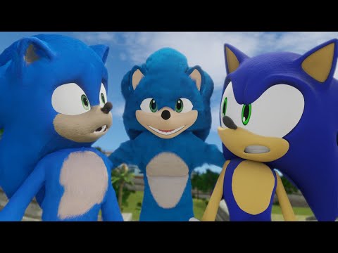 Sonic and Movie Sonic Meet Trailer Sonic (An Sonic Animation)
