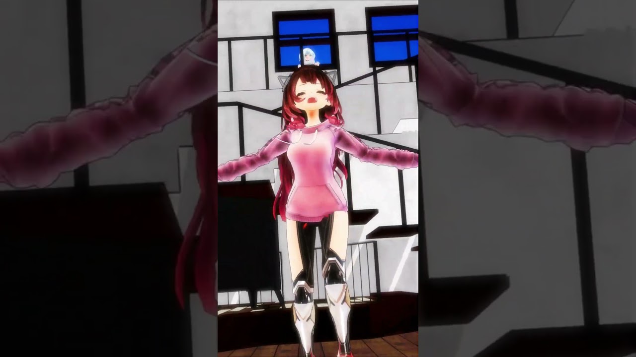 【mmd】ダダダダダル/ ⾬良 feat.初⾳ミク&重⾳テト #ロボ子さん  #mmdホロライブ #ホロライブmmd