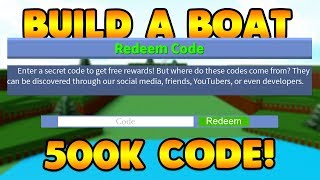 Build A Boat For Treasure Codes 2019 Gold ฟร ว ด โอออนไลน ด - new 500k code build a boat for treasure roblox