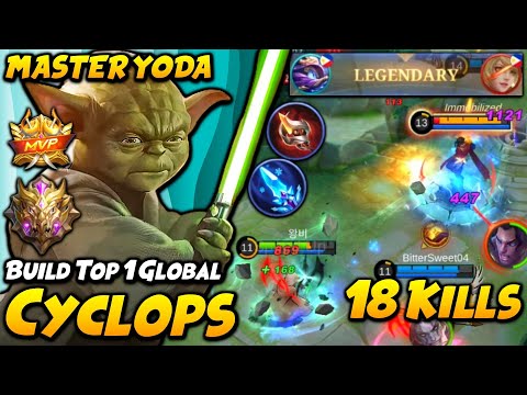 18 KILLS LEGENDARY!! CYCLOPS NON STOP GANKING! | Build Top 1 Global Cyclops