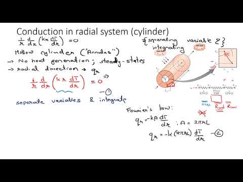 Heat Transfer (08) | Chapter 03 | Example | Thermal resistance - radial coordinates