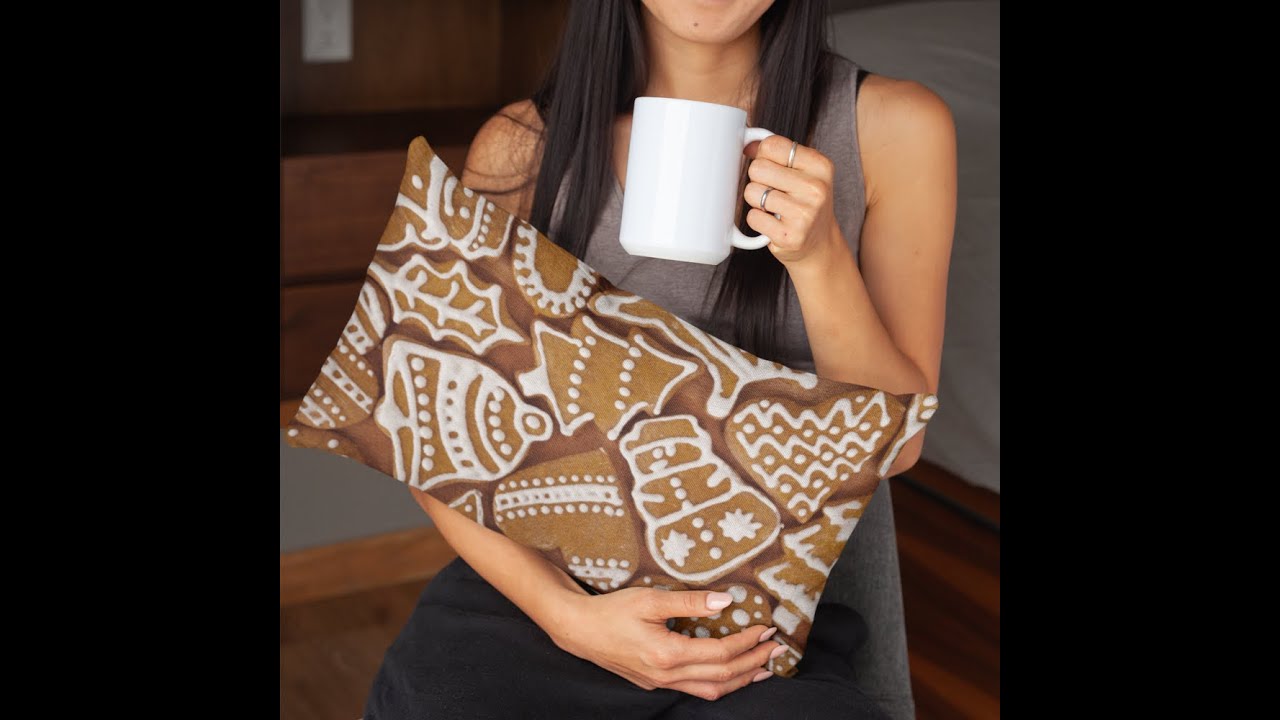 Holiday gingerbread accent throw pillow -  https://etsy.me/3yST4vR