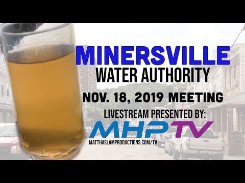 Minersville, PA Water Authority 11/18/19 Meeting - MHP TV