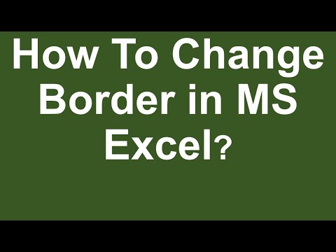 How to Change Border in MS Excel Urdu Hindi