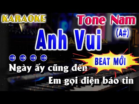 Anh Vui Karaoke Beat Tone Nam Siêu Hay ( Anh vui đến nỗi nghẹn ngào nhìn người ta cầm nhẫn cưới trao