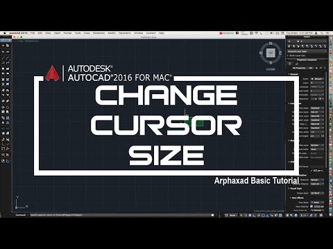 CURSOR SIZE CHANGE IN AUTOCAD IMAC