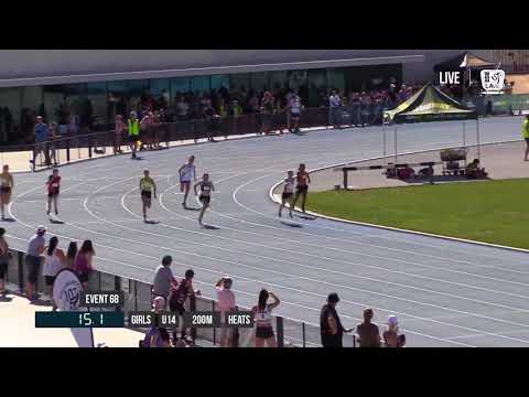 GIRLS U14 200M HEAT 3 - 2018 STATE TRACK AND FIELD CHAMPIONSHIPS // LAVicTV