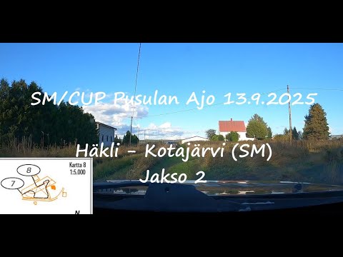 Autosuunnistus – SM/CUP Pusulan Ajo 13.9.2025 – Jakso 2
