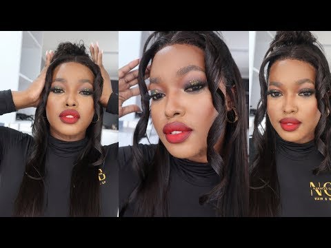 Peruvian lace front wig straight hair 20inch