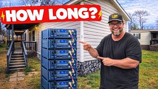 Powering My 120V House Loads on 4 Solar Batteries"