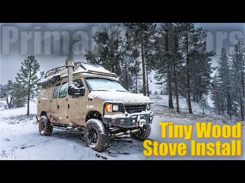 Tiny Wood Stove Install into a Van - Game Changer for Winter Van Life