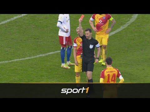 HSV-Wende! Dieser Platzverweis lässt den KSC toben | SPORT1 - DFB-Pokal