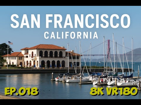 Ep018 San Francisco California - Historic St Francis Yacht Club on the Bay 8K VR180 3D Travel