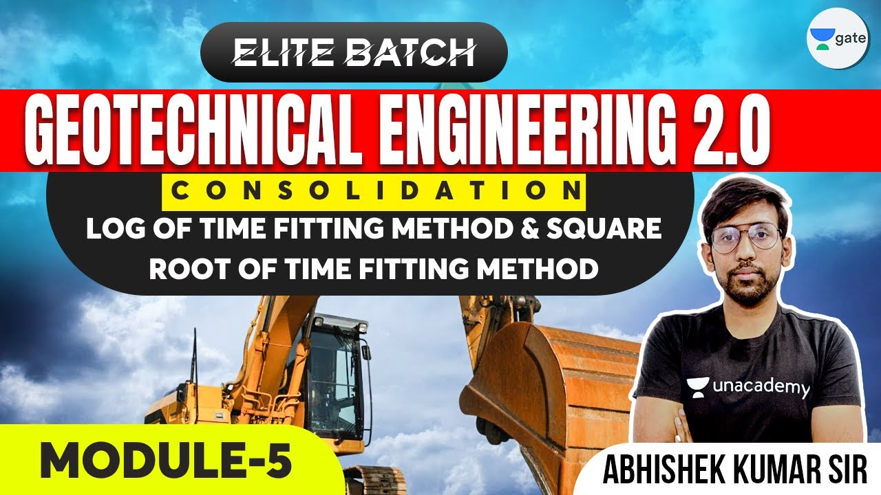 L 7 | Consolidation - Log of time fitting method & square root of time fitting method | Geotech Engg