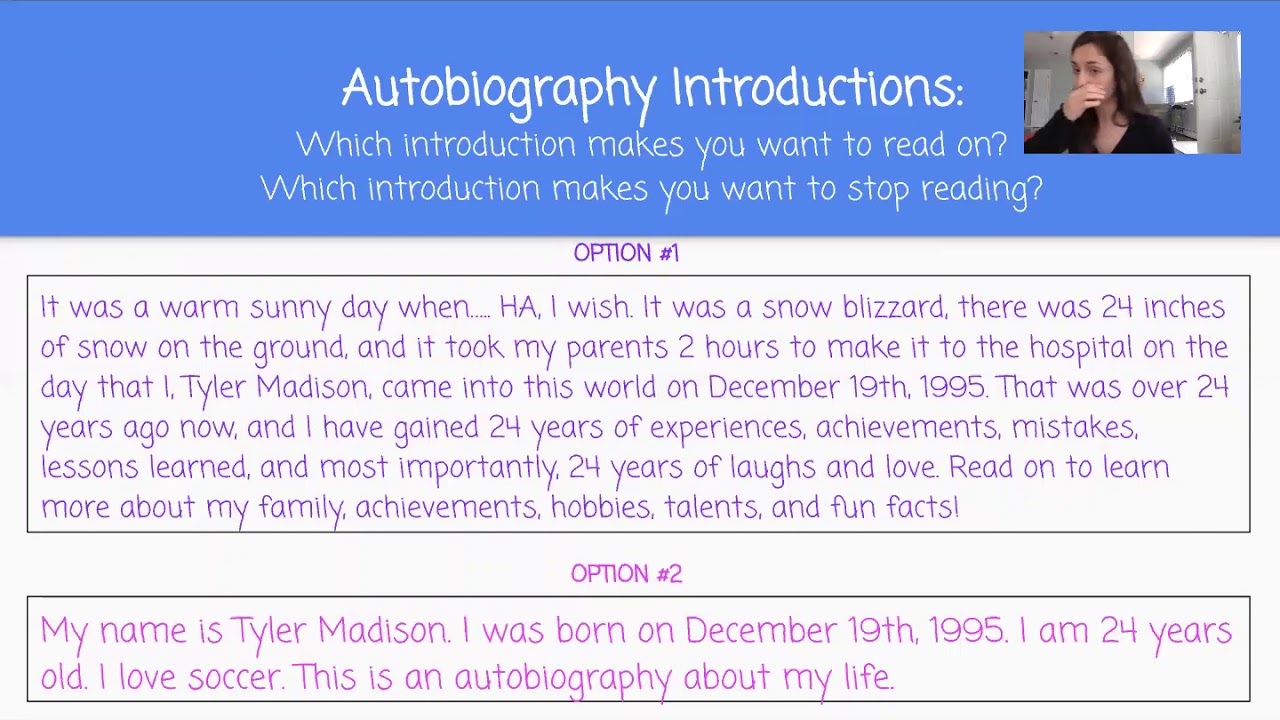 Autobiography Introduction Mini-Lesson