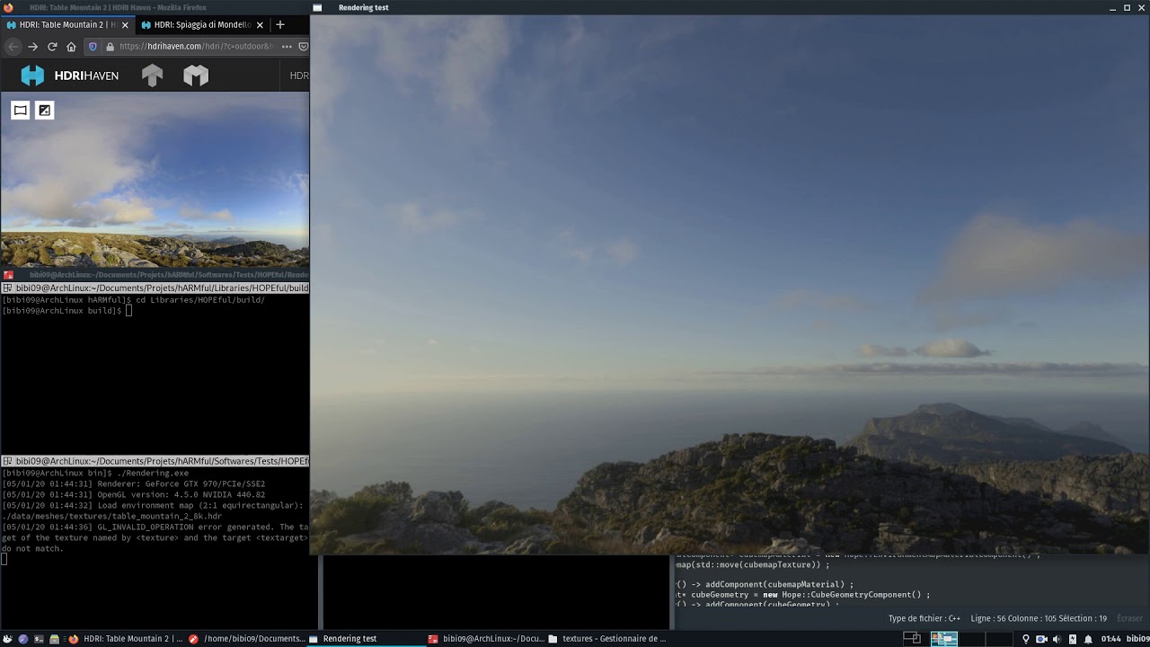 HDR environment map support