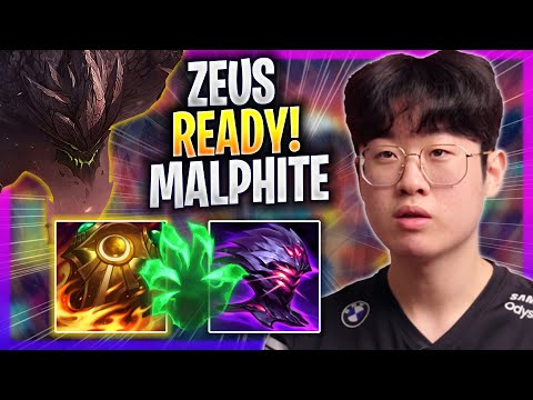 ZEUS IS READY TO PLAY MALPHITE! - T1 Zeus Plays Malphite TOP vs K'sante! | Season 2023