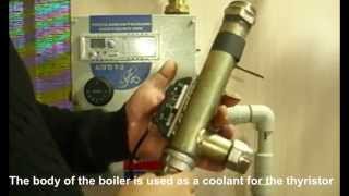 preview picture of video 'Запуск электродный котел АЛГО и регулятор мощности в системе отопления \ Electrode boiler'