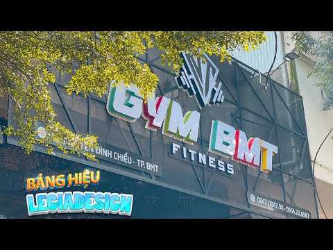 Quy Trình♠️Thi Công BẢNG HIỆU PHÒNG GYM BMT