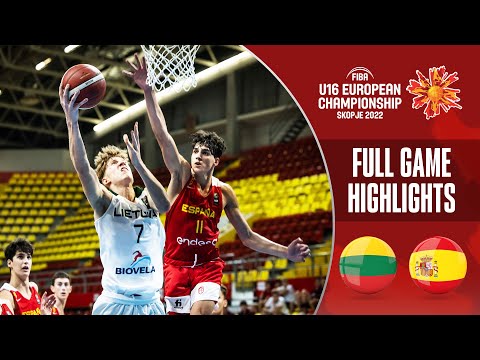 Lithuania - Spain | Basketball Highlights - Final | #FIBAU16Europe Men