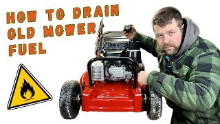 How to Drain Old Lawnmower Fuel in Under 2 Minutes - Non Start - Small Engine  - Mower - Stale Fuel