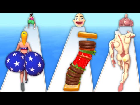 Twerk Race 3D vs Sandwich Runner vs Titan Rush - Triple Game