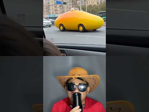 The vehicle the little kid was looking at turned into a piece of fruit 🤣‼️