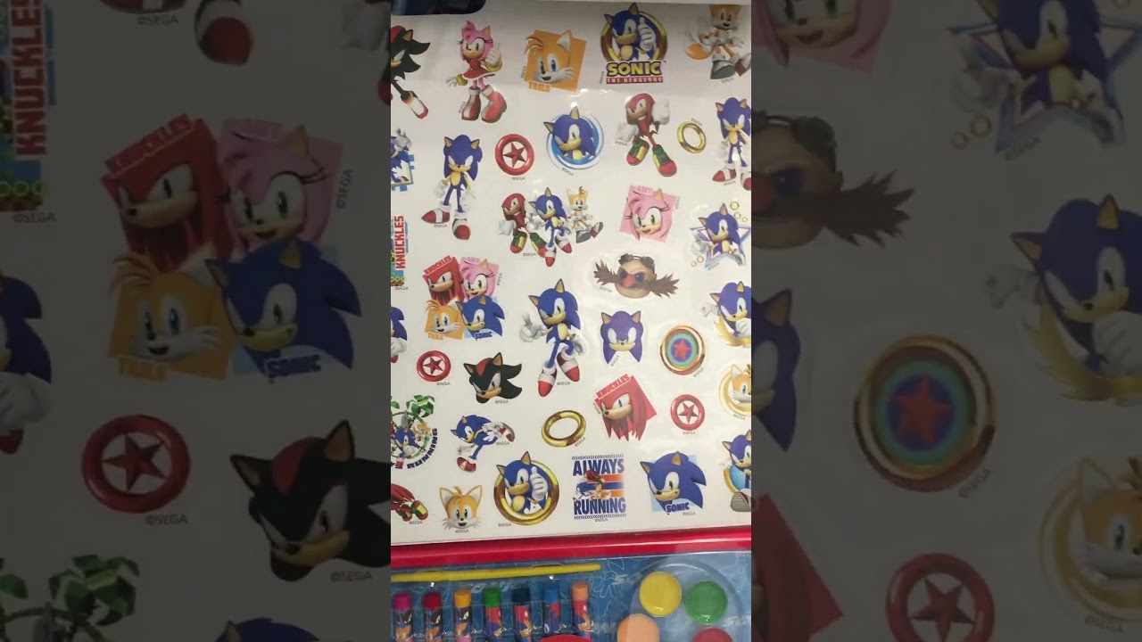 SATISFYING UNBOXING ASMR SONIC HEDGEHOG Giga Coloring Painting Stickers Block TOYS