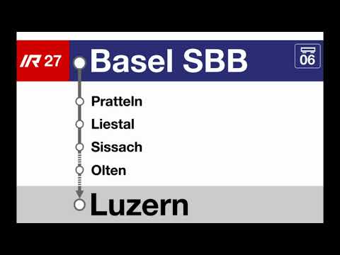 SBB Ansage » IR27 Begrüssung in Basel nach Luzern | mit Pratteln | ESAF | SLBahnen