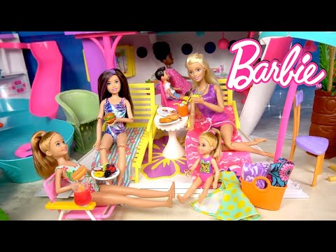 Barbie Doll Family Cruise Vacation & Outdoor Camping