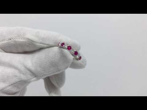 RUBY AND DIAMOND RING IN 18KT WHITE GOLD WHITE GOLD
