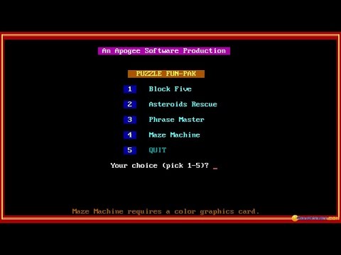 Puzzle Fun-Pak gameplay (PC Game, 1987)