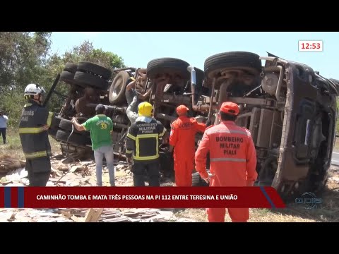Caminhão tomba e mata três pessoas na PI-112 entre Teresina e União 06 10 2022