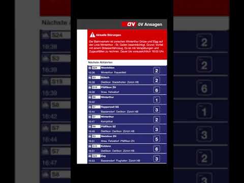SBB Terminal Ansagen - Effretikon (Mit Beeinträchitung Elgg)