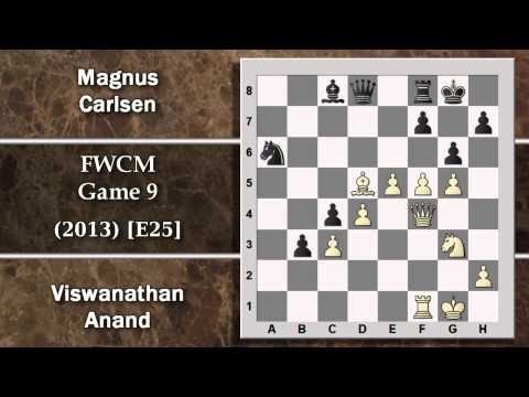 Partite Commentate di Scacchi 69 - Anand vs Carlsen - FWCM Game 9 - 2013 [E25] Nimzo Indiana
