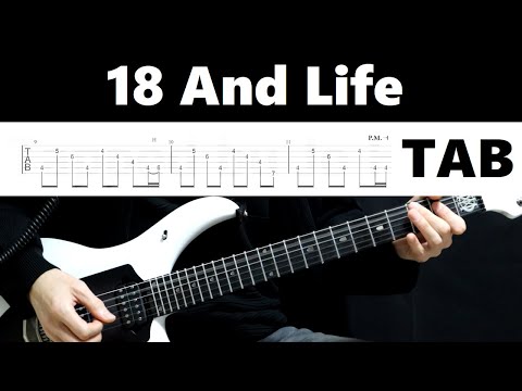 Skid Row - 18 And Life / guitar cover tab tutorial