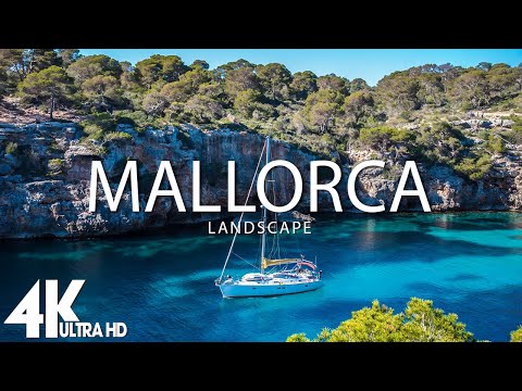 FLYING OVER MALLORCA (4K UHD) - Relaxing Music Along With Beautiful Nature Videos - 4K Video HD