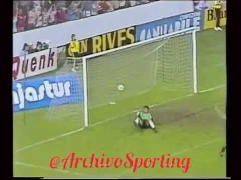 Gol de Jaime al Milan AC (Real Sporting de Gijón 1-0 Milan, UEFA 87/88)