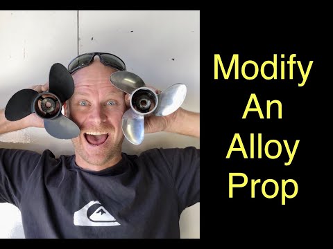 Modifying and cupping a propeller repair.