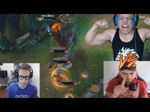 Bjergsen is SCRIPTING?! | tyler1 vs yassuo "Fight me at Twitch Con" | OP LoL Stream