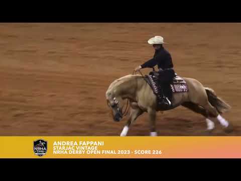 Andrea Fappani on Starjac Vintage - NRHA Derby 2023 - Open Final -- Score 226