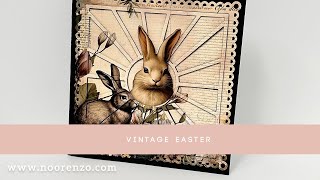 Dieptekaarten maken met Paper Favourites papier Vintage Easter door Karin
