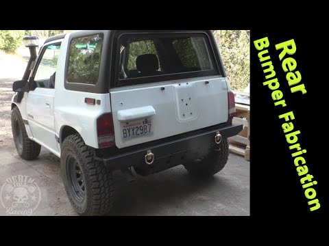 E14- Geo Tracker / Suzuki Sidekick Simple Rear Bumper Fab and Mile Marker 3500# Winch Test