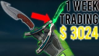 I traded CSGO SKINS for 1 WEEK and MADE ___ $